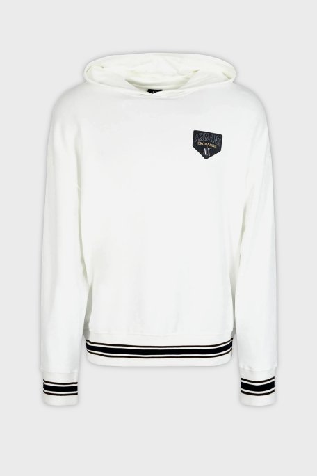 Armani Exchange Logolu Pamuklu Kapüşonlu Regular Fit Erkek Sweat 6RZMJF ZJDPZ 1116 BEYAZ - 5