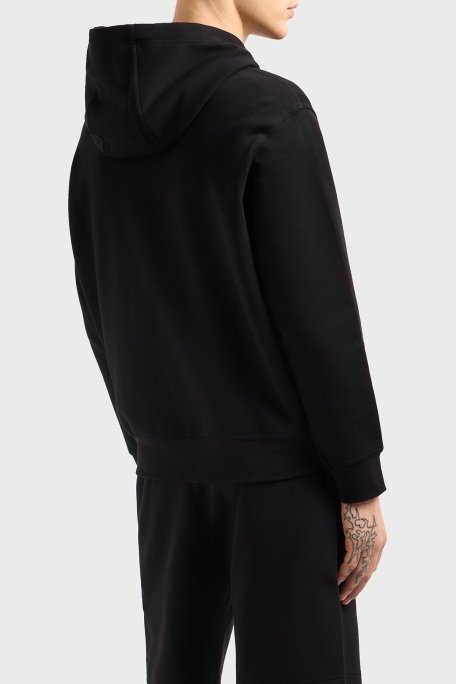 Armani Exchange Logolu Pamuklu Regular Fit Kapüşonlu Erkek Sweat XM000371 AF10818 UC001 SİYAH - 3