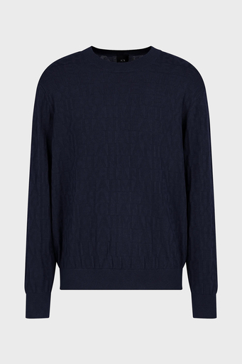 Armani Exchange Logolu Regular Fit Bisiklet Yaka Erkek Kazak 6DZM1R ZM4DZ 1510 LACİVERT - 5