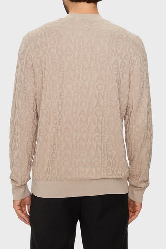 Armani Exchange Logolu Regular Fit Bisiklet Yaka Erkek Kazak 6DZM1R ZM4DZ 17AB KREM - 2