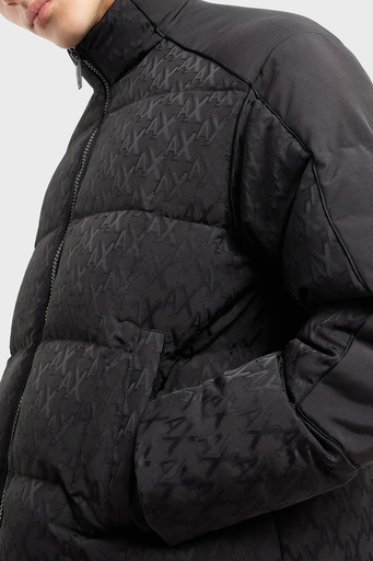 Armani Exchange Logolu Regular Fit Dik Yaka Erkek Mont 6DZBL2 ZN5GZ 1200 SİYAH - 3