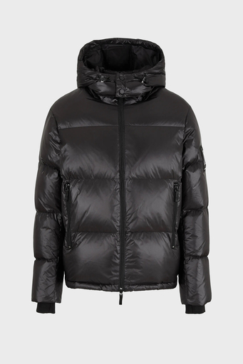 Armani Exchange Logolu Regular Fit Dik Yaka Kuş Tüyü Dolgulu Şişme Erkek Mont 8NZB70 ZNYNZ 1200 SİYAH - 5