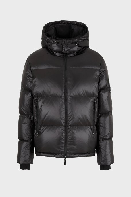 Armani Exchange Logolu Regular Fit Dik Yaka Kuş Tüyü Dolgulu Şişme Erkek Mont 8NZB70 ZNYNZ 1200 SİYAH - 5