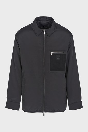 Armani Exchange Logolu Regular Fit Gömlek Yaka Erkek Ceket XM000031 AF10323 UC001 SİYAH - 5