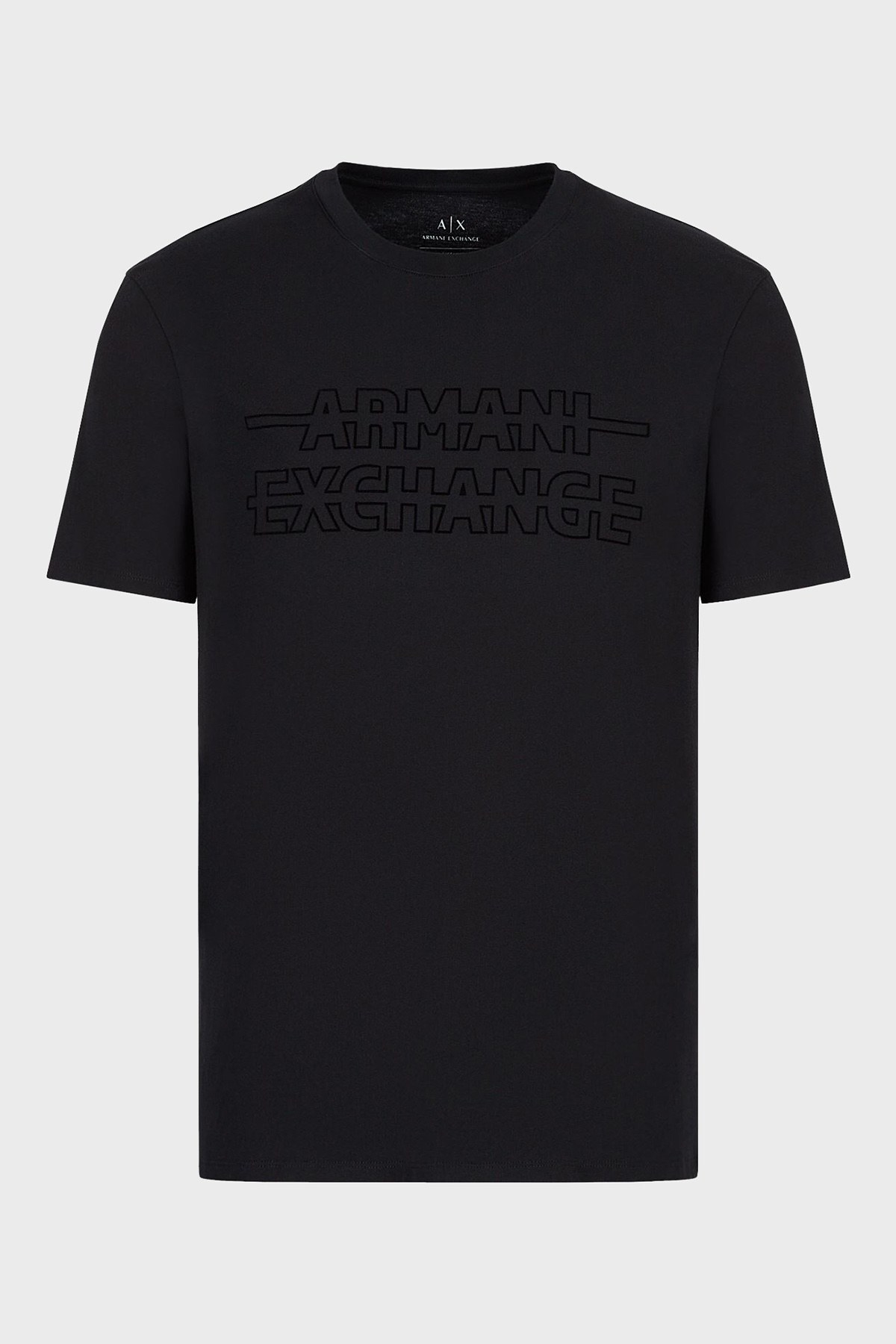 Armani Exchange Logolu Slim Fit Bisiklet Yaka % 100 Pamuk Erkek T Shirt 6LZTCB ZJ3VZ 1200 SİYAH