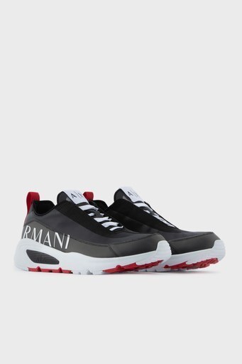Armani Exchange Logolu Sneaker Erkek Ayakkabı XUX120 XV531 K001 SİYAH