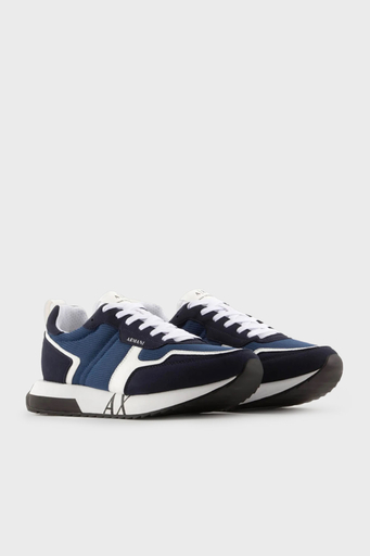 Armani Exchange Logolu Sneaker Erkek Ayakkabı XUX151 XV609 K585 LACİVERT - 2