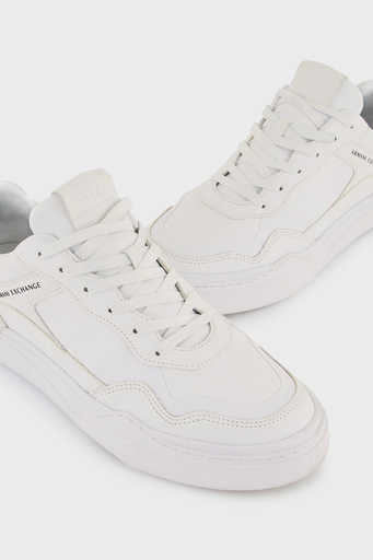 Armani Exchange Logolu Sneaker Erkek Ayakkabı XUX219 XV857 01015 BEYAZ - 5