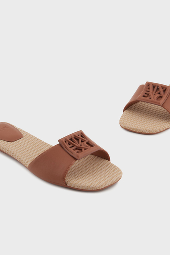 Armani Exchange Logolu Tek Bantlı Bayan Terlik XDP055 XV921 01816 CAMEL - 4