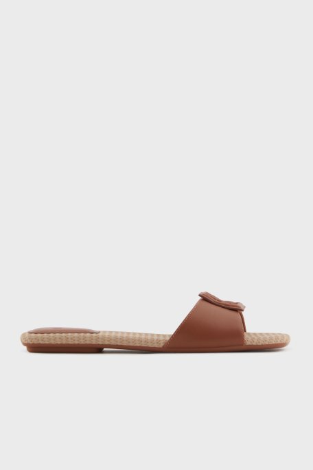 Armani Exchange Logolu Tek Bantlı Bayan Terlik XDP055 XV921 01816 CAMEL - 1