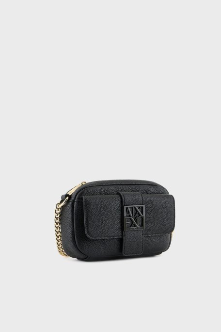 Armani Exchange Logolu Zincir Askılı Bayan Çanta XW000324 AF11902 UC001 SİYAH - 9