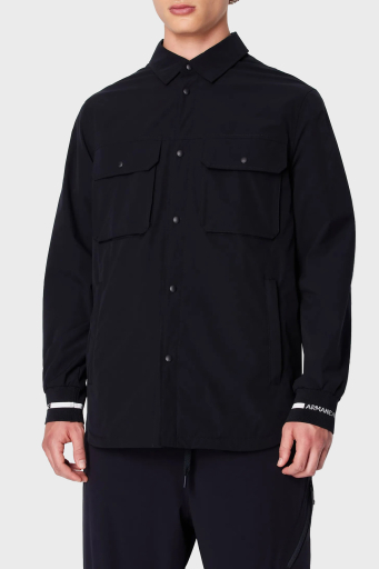 Armani Exchange Loose Fit Çift Cepli Erkek Gömlek 3DZCL7 ZN3FZ 1583 LACİVERT - 1