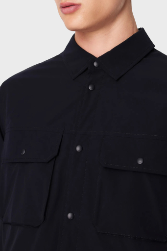 Armani Exchange Loose Fit Çift Cepli Erkek Gömlek 3DZCL7 ZN3FZ 1583 LACİVERT - 4