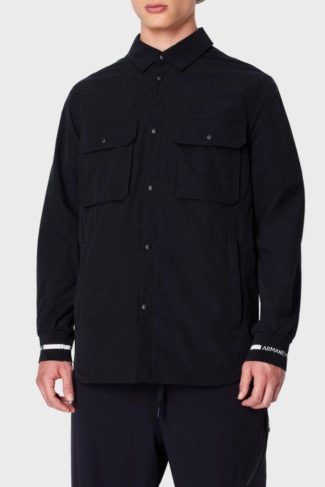 Armani Exchange Loose Fit Çift Cepli Erkek Gömlek 3DZCL7 ZN3FZ 1583 LACİVERT - 1
