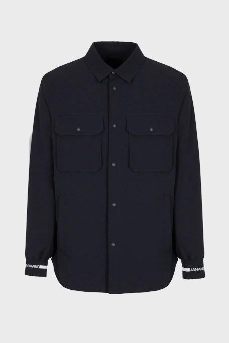 Armani Exchange Loose Fit Çift Cepli Erkek Gömlek 3DZCL7 ZN3FZ 1583 LACİVERT - 5