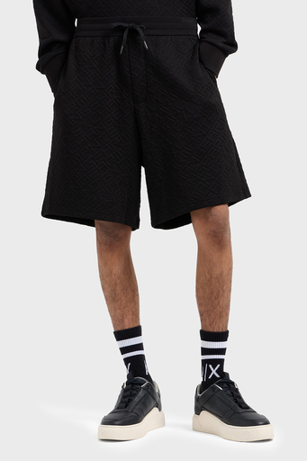 Armani Exchange Monogram Logo Baskılı Regular Fit Normal Bel Erkek Short XM000476 AF13037 FC013 SİYAH - 2