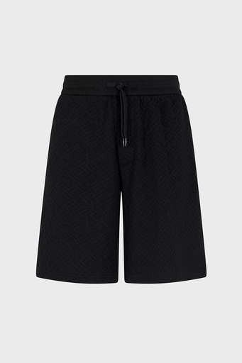 Armani Exchange Monogram Logo Baskılı Regular Fit Normal Bel Erkek Short XM000476 AF13037 FC013 SİYAH - 5