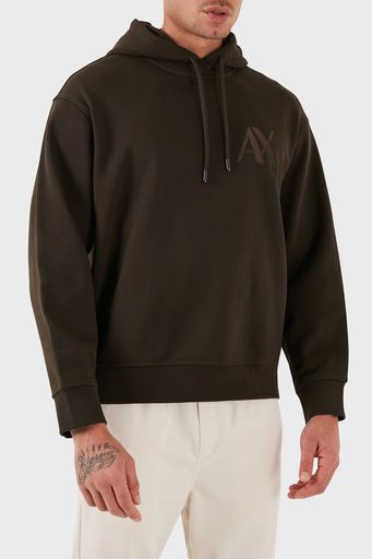 Armani Exchange Pamuk Karışımlı Regular Fit Kapüşonlu Yaka Erkek Sweat 6DZMJE ZJ4XZ 1782 HAKİ - 3