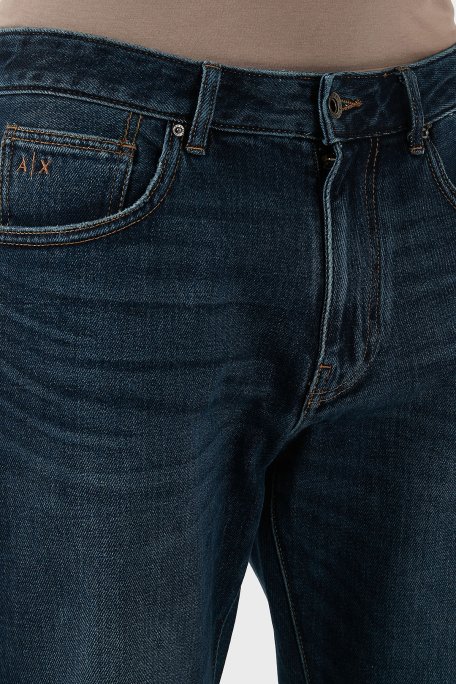 Armani Exchange Pamuk Karışımlı Slim Fit Normal Bel Jeans Erkek Kot Pantolon 6DZJ13 Z1ZQZ 1500 LACİVERT - 12