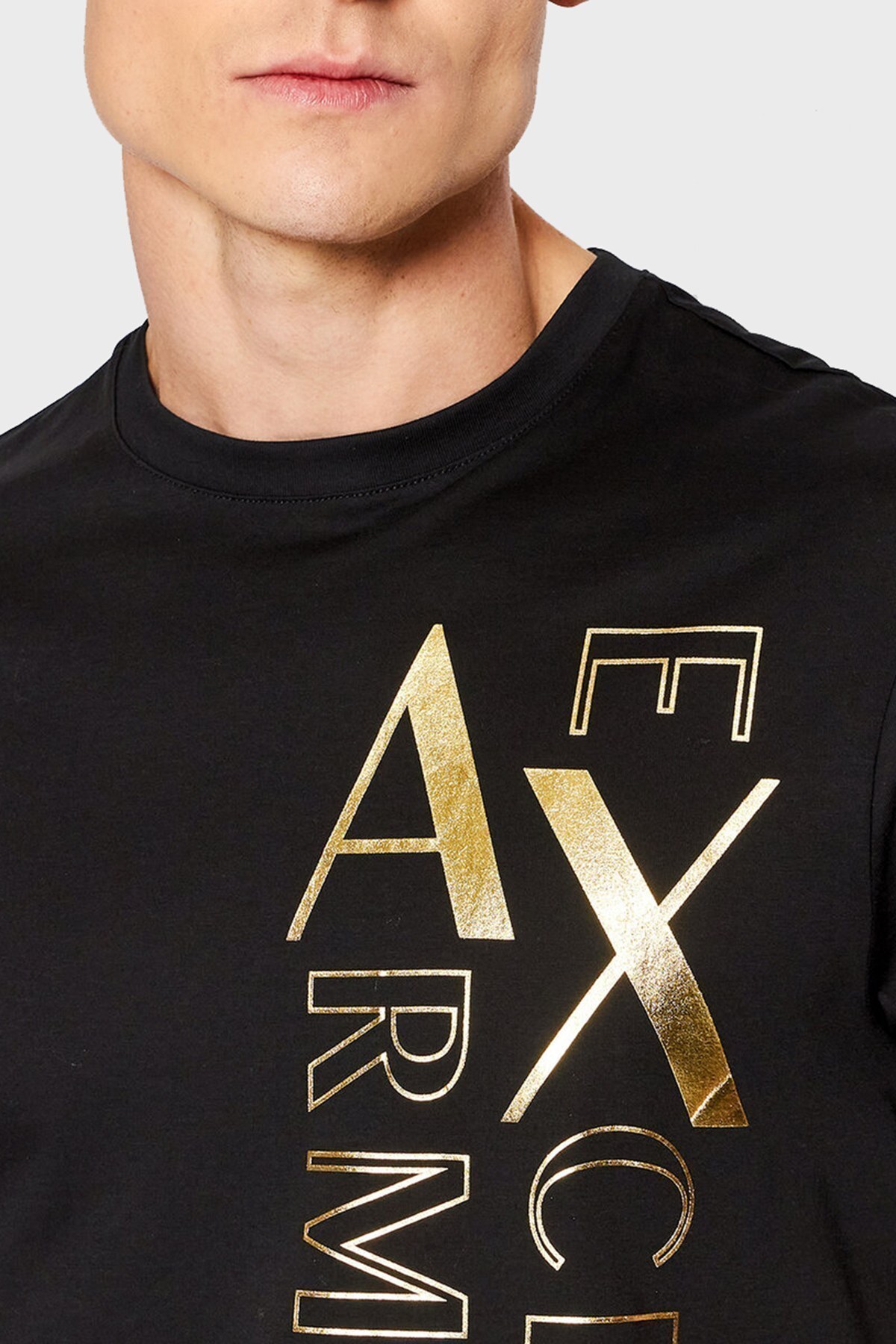 Armani Exchange Pamuklu Baskılı Regular Fit Erkek T Shirt 3LZTNA ZJ9AZ 02DX SİYAH