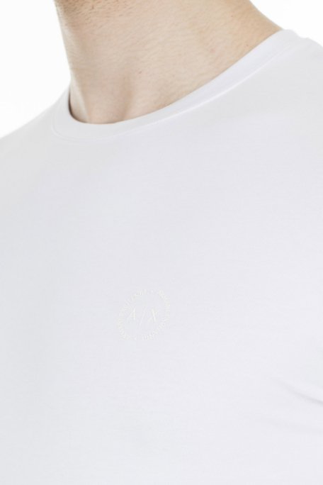 Armani Exchange Pamuklu Slim Fit Bisiklet Yaka Erkek T Shirt 8NZT84 Z8M9Z 1100 BEYAZ - 14