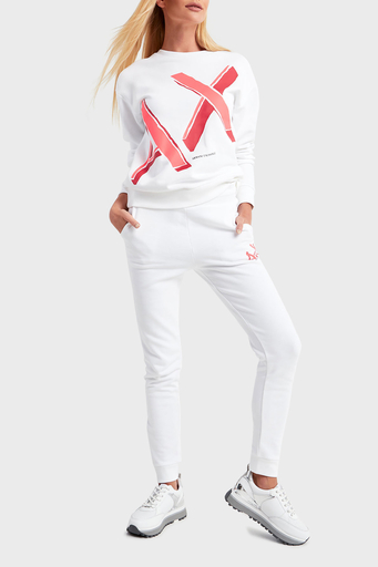 Armani Exchange Pamuklu Cepli Jogger Spor Bayan Pantolon 3LYP96 YJ4XZ 1100 BEYAZ - 2