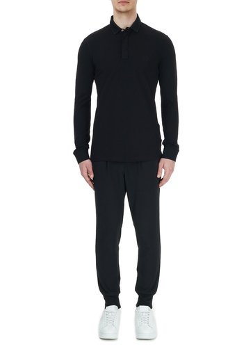 Armani Exchange Pamuklu Düğmeli Polo Erkek T Shirt 8NZF79 ZJ81Z 1200 SİYAH - 5