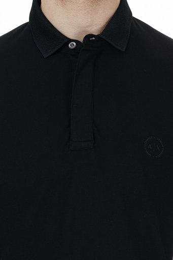 Armani Exchange Pamuklu Düğmeli Polo Erkek T Shirt 8NZF79 ZJ81Z 1200 SİYAH - 6