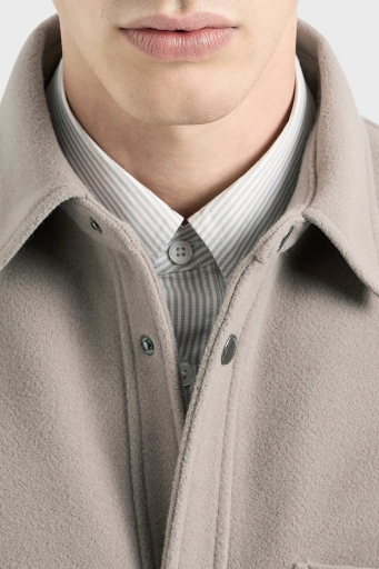 Armani Exchange Pamuklu Logolu Loose Fit Erkek Gömlek 6DZB33 ZN5PZ 17AC VİZON - 9