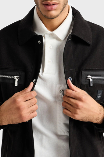 Armani Exchange Pamuklu Logolu Regular Fit Erkek Ceket XM000038 AF10326 UC001 SİYAH - 4