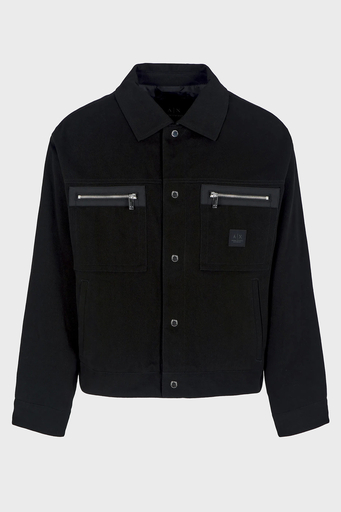 Armani Exchange Pamuklu Logolu Regular Fit Erkek Ceket XM000038 AF10326 UC001 SİYAH - 5