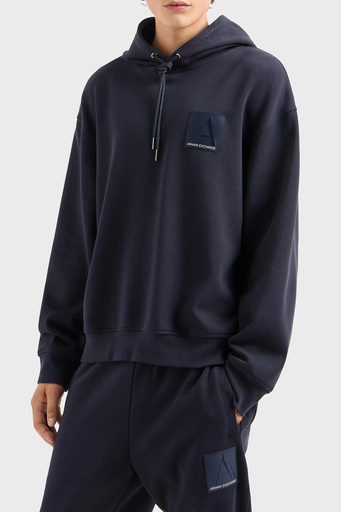 Armani Exchange Pamuklu Logolu Regular Fit Kapüşonlu Erkek Sweat 6DZMJB ZJNKZ 1510 LACİVERT - 1