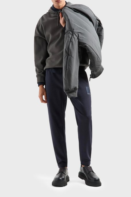 Armani Exchange Pamuklu Logolu Regular Fit Normal Bel Jogger Erkek Pantolon 6DZPJA ZJNKZ 1510 LACİVERT - 2