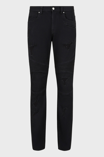 Armani Exchange Pamuklu Logolu Slim Fit Normal Bel Jeans Erkek Kot Pantolon 6DZJ27 Z1AAZ 1200 SİYAH - 4