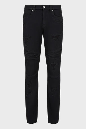 Armani Exchange Pamuklu Logolu Slim Fit Normal Bel Jeans Erkek Kot Pantolon 6DZJ27 Z1AAZ 1200 SİYAH - 4