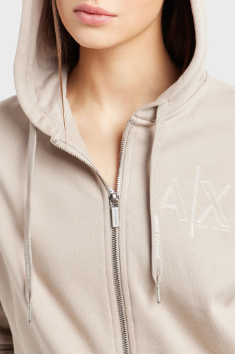 Armani Exchange Pamuklu Loose Fit Kapüşonlu Bayan Sweat 3DYM10 YJEBZ 1786 BEJ - 9
