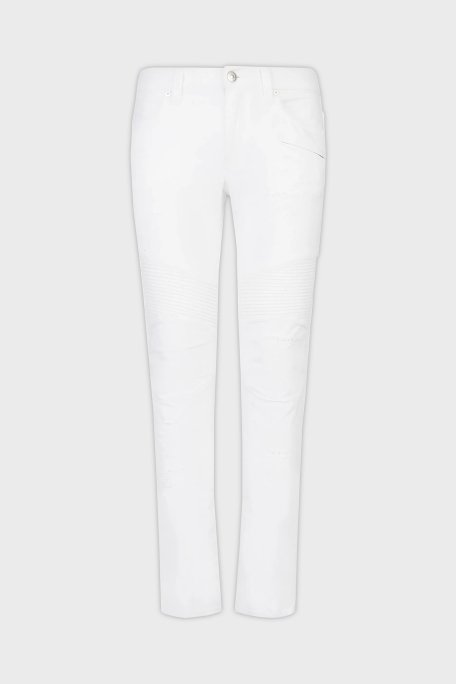 Armani Exchange Pamuklu Normal Bel Skinny Fit Dar Paça Jeans Erkek Kot Pantolon 3RZJ27 Z1AAZ 1100 BEYAZ - 4