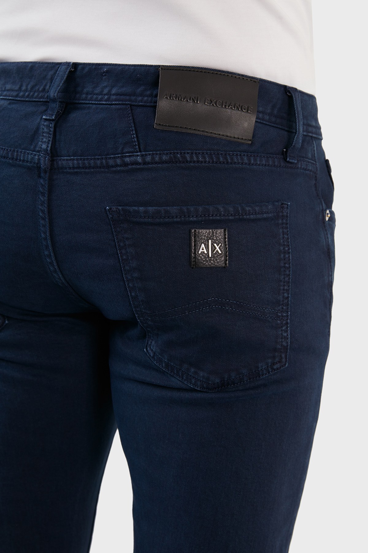 Armani Exchange Pamuklu Normal Bel Slim Fit Dar Paça Jeans Erkek Kot Pantolon 3LZJ13 Z1D7Z 1510 LACİVERT