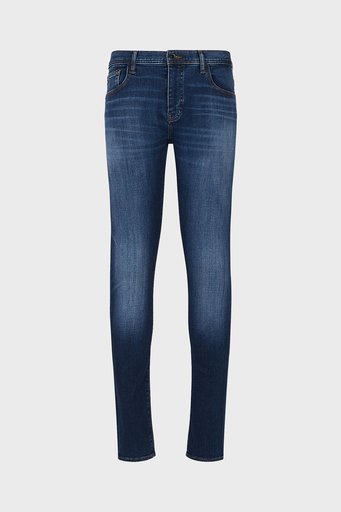 Armani Exchange Pamuklu Normal Bel Super Skinny Fit Dar Paça J33 Jeans Erkek Kot Pantolon 3RZJ33 Z1XXZ 1500 LACİVERT - 6