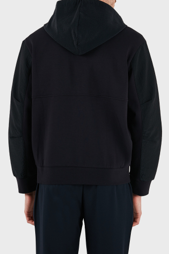 Armani Exchange Pamuklu Oversize Fit Kapüşonlu Fermuarlı Erkek Sweat XM000480 AF10818 UB101 LACİVERT - 3