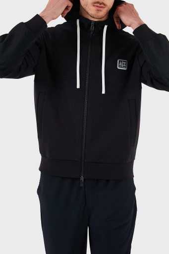 Armani Exchange Pamuklu Oversize Fit Kapüşonlu Fermuarlı Erkek Sweat XM000480 AF10818 UB101 LACİVERT - 4