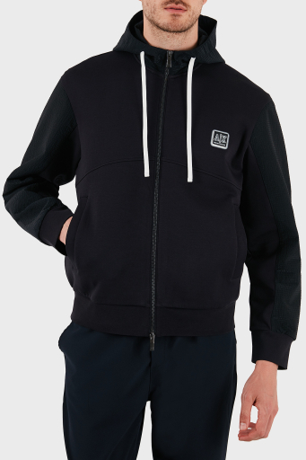 Armani Exchange Pamuklu Oversize Fit Kapüşonlu Fermuarlı Erkek Sweat XM000480 AF10818 UB101 LACİVERT - 6