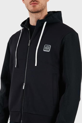 Armani Exchange Pamuklu Oversize Fit Kapüşonlu Fermuarlı Erkek Sweat XM000480 AF10818 UB101 LACİVERT - 7