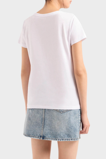 Armani Exchange Pamuklu Regular Fit Bayan T Shirt 3DYT01 YJ3RZ 1000 BEYAZ - 7
