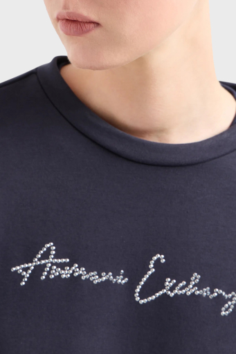 Armani Exchange Pamuklu Regular Fit Bisiklet Yaka Bayan Sweat 3DYM13 YJFFZ 1593 LACİVERT - 9