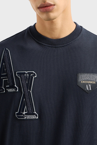 Armani Exchange Pamuklu Regular Fit Bisiklet Yaka Erkek Sweat 6RZMJE ZJDPZ 1510 LACİVERT - 6
