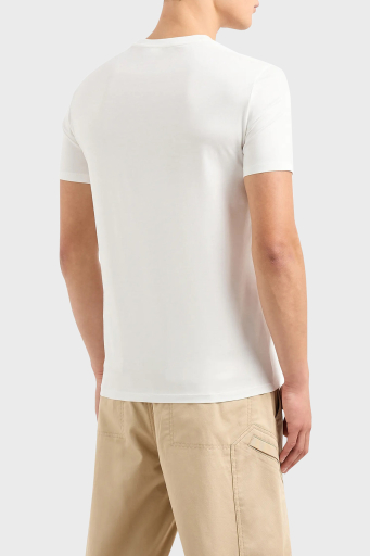 Armani Exchange Pamuklu Regular Fit Bisiklet Yaka Erkek T Shirt 3DZTAD ZJ9AZ 1116 BEYAZ - 3