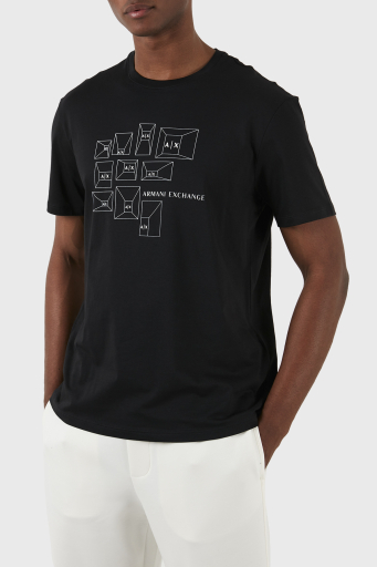 Armani Exchange Pamuklu Regular Fit Bisiklet Yaka Erkek T Shirt 3DZTAF ZJA5Z 1200 SİYAH - 1