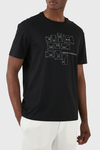 Armani Exchange Pamuklu Regular Fit Bisiklet Yaka Erkek T Shirt 3DZTAF ZJA5Z 1200 SİYAH - 5