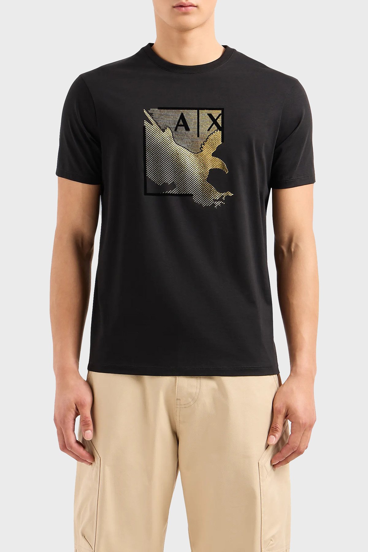 Tシャツ・カットソー ARMANI EXCHANGE Men T-shirt Black 3RZTHLZJ9AZ 1200 ArmaniExchange-8NZT72-Z8H4Z-M-